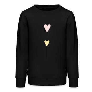 Herz Linie Vertikal - Teenager Organic Sweatshirt Mini Changer von Stanley/Stella - Schwarz - Vorne - AI Model Teenager Male light (155cm)