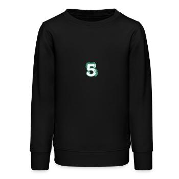 Zahl 5 - Teenager Organic Sweatshirt Mini Changer von Stanley/Stella - Schwarz - Vorne - AI Model Teenager Male light (155cm)