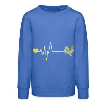 Pulsation Cœur Amour - Sweat ado bio Stanley/Stella - carolina blue - Devant - AI Model Teenager Male dark (155cm)