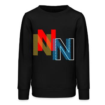 Buchstabe N - Teenager Organic Sweatshirt Mini Changer von Stanley/Stella - Schwarz - Vorne - AI Model Teenager Male light (155cm)