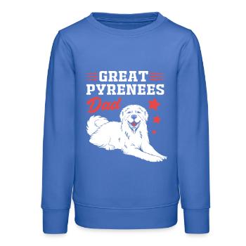 Chien des Pyrénées - Sweat ado bio Stanley/Stella - carolina blue - Devant - AI Model Teenager Male dark (155cm)