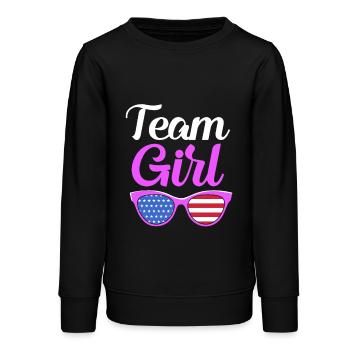 Baby Shower Luglio Team Girl - Felpa ragazzo bio di Stanley/Stella - nero - Fronte - AI Model Teenager Male light (155cm)