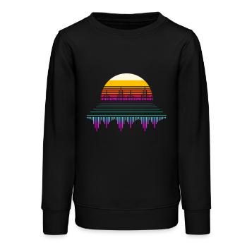Djing Label Keyboard DJ - Teens Organic Sweatshirt by Stanley/Stella - black - Front - AI Model Teenager Male light (155cm)