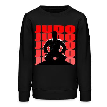 Judo - Sweat ado bio Stanley/Stella - noir - Devant - AI Model Teenager Male light (155cm)