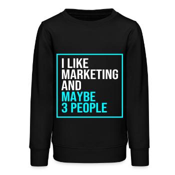 Responsable Marketing - Sweat ado bio Stanley/Stella - noir - Devant - AI Model Teenager Male light (155cm)