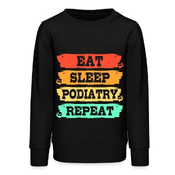 Podiatrist Foot Care Pedicure Podiatry - Teens Organic Sweatshirt by Stanley/Stella - black - Front - AI Model Teenager Male light (155cm)