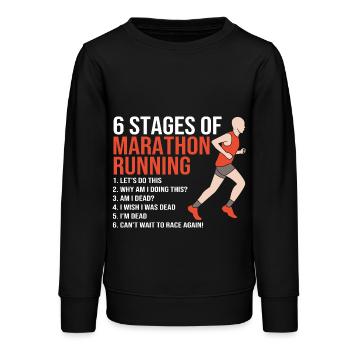 Marathon Halbmarathon Marathonläufer - Teenager Organic Sweatshirt Mini Changer von Stanley/Stella - Schwarz - Vorne - AI Model Teenager Male light (155cm)