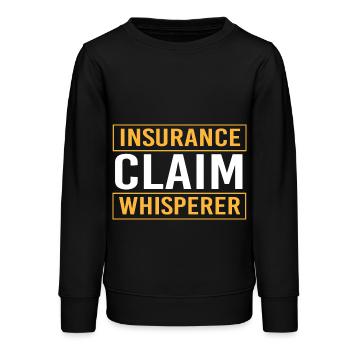 Agent d’assurance - Sweat ado bio Stanley/Stella - noir - Devant - AI Model Teenager Male light (155cm)
