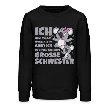 Große Schwester Koala Koalas Geschwister Mädchen - Teenager Organic Sweatshirt Mini Changer von Stanley/Stella - Schwarz - Vorne - AI Model Teenager Male light (155cm)