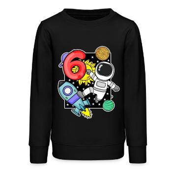 6. Geburtstag Astronaut 6 Jahre Jungen Geschenk - Teenager Organic Sweatshirt Mini Changer von Stanley/Stella - Schwarz - Vorne - AI Model Teenager Male light (155cm)