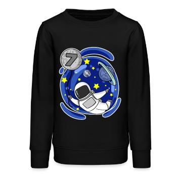 7 Jahre alt Junge - 7 Geburtstag - Ich bin 7 - Teenager Organic Sweatshirt Mini Changer von Stanley/Stella - Schwarz - Vorne - AI Model Teenager Male light (155cm)