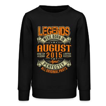 2015 August Geburtstag Legende - Teenager Organic Sweatshirt Mini Changer von Stanley/Stella - Schwarz - Vorne - AI Model Teenager Male light (155cm)
