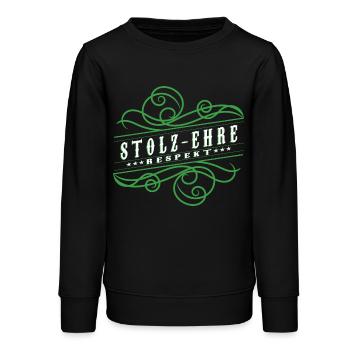 Stolz,Ehre,Respekt, - Teenager Organic Sweatshirt Mini Changer von Stanley/Stella - Schwarz - Vorne - AI Model Teenager Male light (155cm)