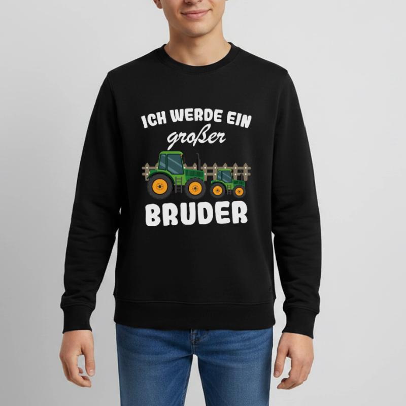Nachwuchs Verkünden | Ich Werde Großer Bruder 2027 Teenager Organic Sweatshirt Mini Changer von Stanley/Stella