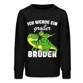 Nachwuchs Verkünden | Ich Werde Großer Bruder 2027 - Teenager Organic Sweatshirt Mini Changer von Stanley/Stella - Schwarz - Vorne - AI Model Teenager Male light (155cm)