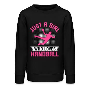 einfach ein Mädchen, das Handball liebt - Teenager Organic Sweatshirt Mini Changer von Stanley/Stella - Schwarz - Vorne - AI Model Teenager Male light (155cm)