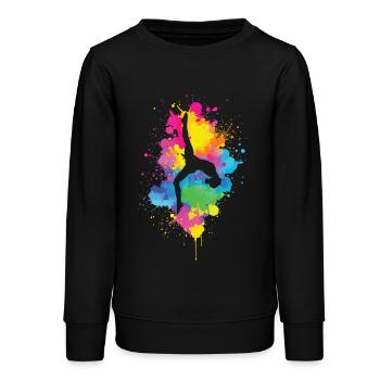Turnerin Akrobat Gymnastik Damen Mädchen Kinder - Teenager Organic Sweatshirt Mini Changer von Stanley/Stella - Schwarz - Vorne - AI Model Teenager Male light (155cm)