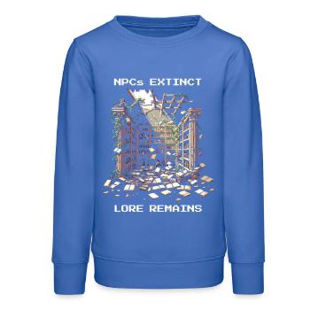 NPCs weg, Lore bleibt | Postapokalyptik - Teenager Organic Sweatshirt Mini Changer von Stanley/Stella - carolina Blue - Vorne - AI Model Teenager Male dark (155cm)
