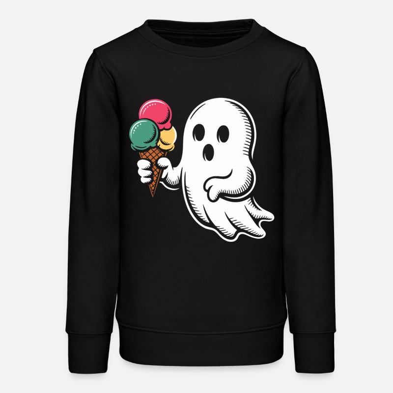 Geist mit Eiscreme - Teens Organic Sweatshirt by Stanley/Stella - black