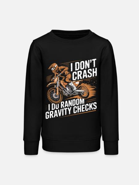 Random Gravity Checks Motocross - Teenager Organic Sweatshirt Mini Changer von Stanley/Stella - Schwarz