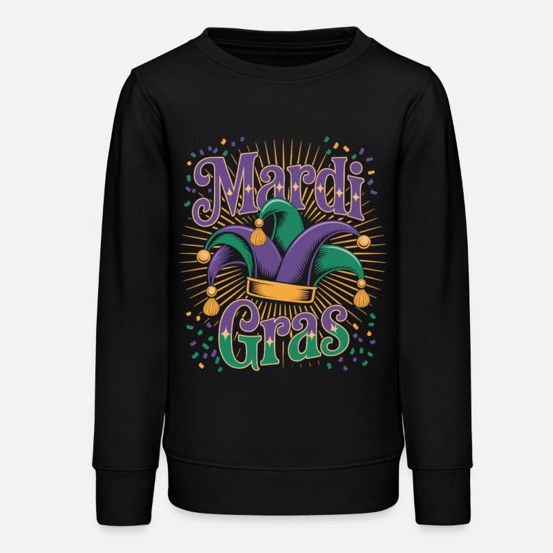 Carnaval Mardi Gras Confettis - Sweat ado bio Stanley/Stella - noir