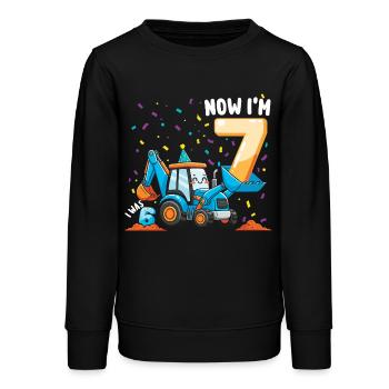 Six Seven Construction 7 Jahre Geburtstag - Teenager Organic Sweatshirt Mini Changer von Stanley/Stella - Schwarz - Vorne - AI Model Teenager Male light (155cm)