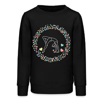 Turnen Gymnastik Turnerin Akrobatik Geschenk - Teenager Organic Sweatshirt Mini Changer von Stanley/Stella - Schwarz - Vorne - AI Model Teenager Male light (155cm)
