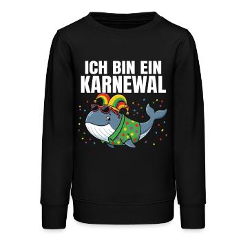 ICH BIN EIN KARNEWAL – Witziges Wortspiel - Teenager Organic Sweatshirt Mini Changer von Stanley/Stella - Schwarz - Vorne - AI Model Teenager Male light (155cm)