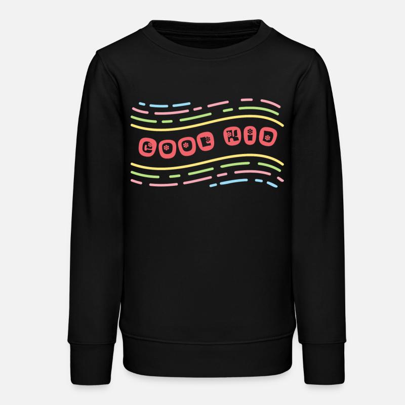 Cool Kid avec des Fleurs - Sweat ado bio Stanley/Stella - noir