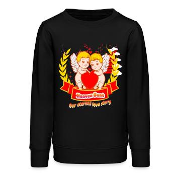 Heaven Sent - Notre histoire d’amour éternelle - Sweat ado bio Stanley/Stella - noir - Devant - AI Model Teenager Male light (155cm)