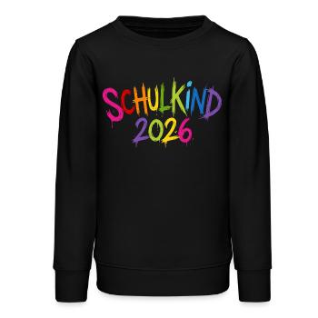 Schulkind 2026 - Teenager Organic Sweatshirt Mini Changer von Stanley/Stella - Schwarz - Vorne - AI Model Teenager Male light (155cm)