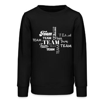 Team - Teenager Organic Sweatshirt Mini Changer von Stanley/Stella - Schwarz - Vorne - AI Model Teenager Male light (155cm)