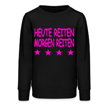Chevaucher - Sweat ado bio Stanley/Stella - noir - Devant - AI Model Teenager Male light (155cm)