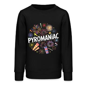 Pyrotechnik Silvester Feuerwerk Neujahr - Teenager Organic Sweatshirt Mini Changer von Stanley/Stella - Schwarz - Vorne - AI Model Teenager Male light (155cm)