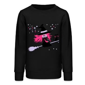 Hexe - Teenager Organic Sweatshirt Mini Changer von Stanley/Stella - Schwarz - Vorne - AI Model Teenager Male light (155cm)