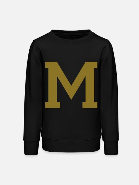 m - buchstabe - Teenager Organic Sweatshirt Mini Changer von Stanley/Stella - Schwarz