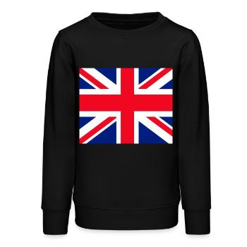 Masque facial Union Jack - Sweat ado bio Stanley/Stella - noir - Devant - AI Model Teenager Male light (155cm)