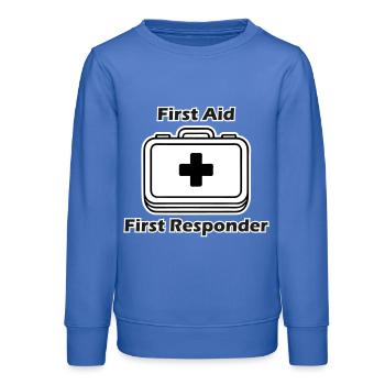 Medizinische Geräte - "Erste Hilfe, Ersthelfer" - Teenager Organic Sweatshirt Mini Changer von Stanley/Stella - carolina Blue - Vorne - AI Model Teenager Male dark (155cm)