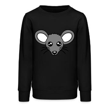 Maus Mäuschen Süße Kleine Ratte Nager Freundlich - Teenager Organic Sweatshirt Mini Changer von Stanley/Stella - Schwarz - Vorne - AI Model Teenager Male light (155cm)