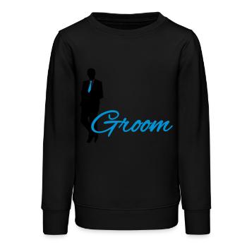 Groom - Teenager Organic Sweatshirt Mini Changer von Stanley/Stella - Schwarz - Vorne - AI Model Teenager Male light (155cm)