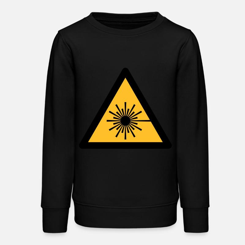 Hazard Symbol - Laser Light (2-color) - Teens Organic Sweatshirt by Stanley/Stella - black