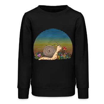 Schnecke - Teenager Organic Sweatshirt Mini Changer von Stanley/Stella - Schwarz - Vorne - AI Model Teenager Male light (155cm)