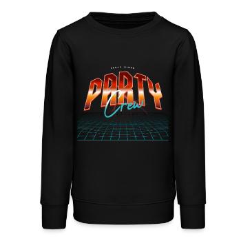 Équipe de fête - Sweat ado bio Stanley/Stella - noir - Devant - AI Model Teenager Male light (155cm)
