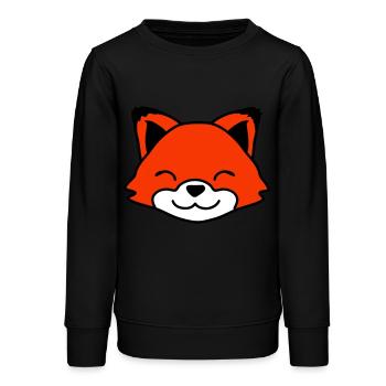 Renard Renard roux Animal sauvage Intelligent Habitants de la forêt - Sweat ado bio Stanley/Stella - noir - Devant - AI Model Teenager Male light (155cm)
