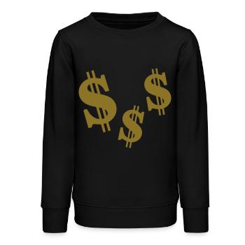 Dollar - Teenager Organic Sweatshirt Mini Changer von Stanley/Stella - Schwarz - Vorne - AI Model Teenager Male light (155cm)
