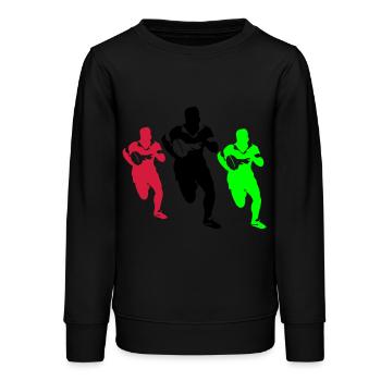 Rugby, Sport - Teenager Organic Sweatshirt Mini Changer von Stanley/Stella - Schwarz - Vorne - AI Model Teenager Male light (155cm)