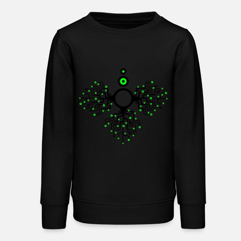 Kreiseadler_2f - Teens Organic Sweatshirt by Stanley/Stella - black