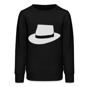 white hat - Teenager Organic Sweatshirt Mini Changer von Stanley/Stella - Schwarz - Vorne - AI Model Teenager Male light (155cm)