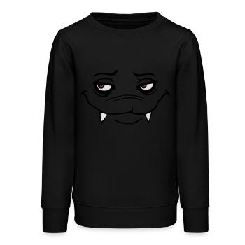 monstre - Sweat ado bio Stanley/Stella - noir - Devant - AI Model Teenager Male light (155cm)