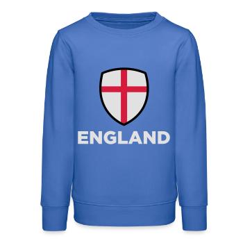 Drapeau national d'Angleterre - Sweat ado bio Stanley/Stella - carolina blue - Devant - AI Model Teenager Male dark (155cm)